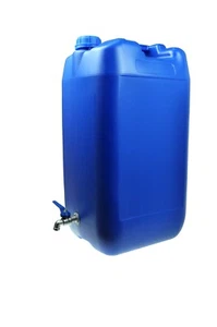 BLAUER Wasserbehälter Wasserkanister mit verzinkt Hahn Trinkwasserkanister 30 L - Bild 1 von 3