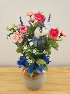 Artificial Bouquet in Honey Pot, Artificial Floral Centerpiece