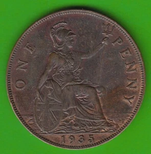 Münze Großbritannien 1 Penny 1935 besser als vz sehr hübsch nswleipzig - Picture 1 of 3