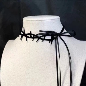 Fashion Thorns Velvet Choker Necklace For Women Vintage Clavicle Chain Gothic - Picture 1 of 5