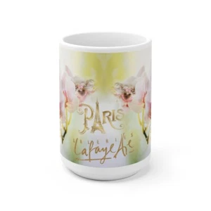 "Taza de cerámica blanca ""Yorchid"" Yorkshire Terrier y orquídea" - Imagen 1 de 10