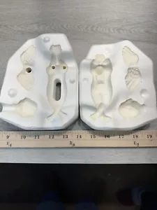Stampo in ceramica vintage 1993 4" cherubino su pancia che soffia baci - Foto 1 di 8