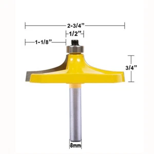 1 STCK. 8 mm Schaft 2-3/4" Durchmesser Miniatur Tischkante Fräser Bit Holzbearbeitung Fräser - Bild 1 von 4
