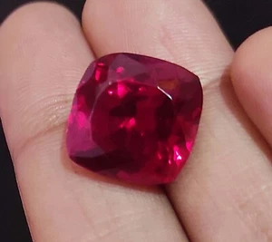 16.45 Ct AAA+ Natural Red Mozambique Ruby CERTIFIED Cushion Cut Loose Gemstone - Picture 1 of 10