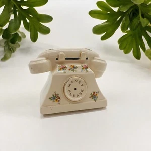 Porcelain Arthur Wood 4547 Money Please Telephone Hand-painted Money Savings Box - Picture 1 of 8