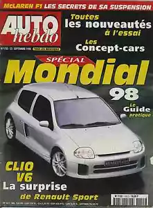 AUTO WEEKLY n°1155 23/09/1998 MONDIAL DE L'AUTO CLIO V6 Suspension MAC LAREN - Picture 1 of 1
