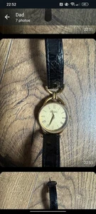 GUCCI 6000L Vintage Ladies Quartz Watch Gold Dial Swiss Made Original Strap - Picture 1 of 4