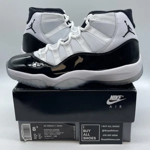 Size 8.5 - Jordan 11 Retro High Concord White Suede Leather (378037-100) - Picture 1 of 9