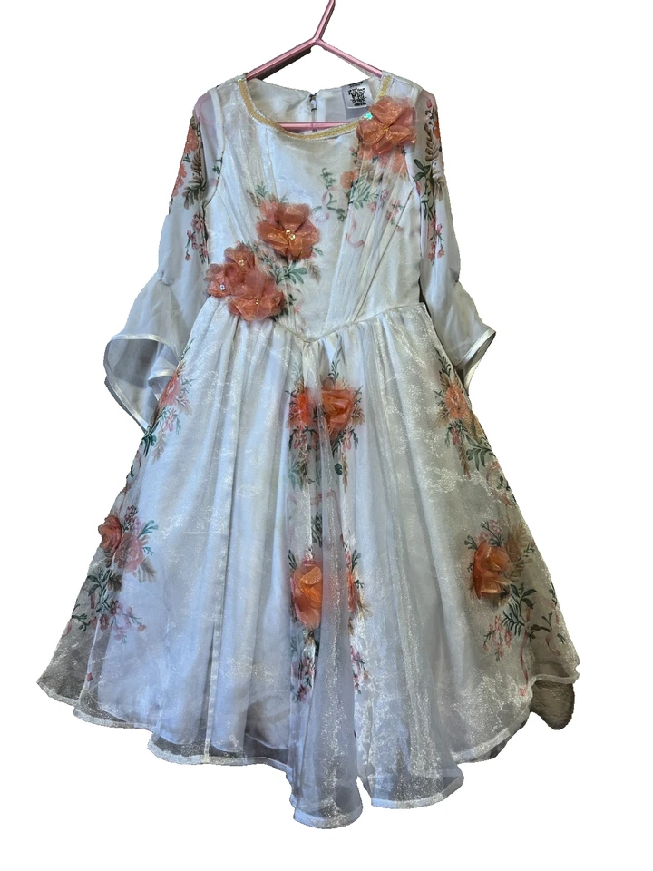 Disney Store Belle Beauty & The Beast Princess Wedding Dress Sz 4 Play Halloween - Image 1 of 4