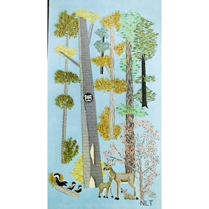 FOREST WILDLIFE Kit Bordado Crewel De Colección Ciervo Zorrillos Mapache Ruth Castino - Imagen 1 de 11