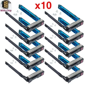10st. 2.5" SATA SFF SAS HDD Rahmen CADDY HP Gen8 Gen9 ProLiant DL380 DL360 G9 G8 - Bild 1 von 6