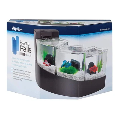Aqueon Betta Falls 3 secciones acuario pecera con potencia QuietFlow Foto 1 de 4