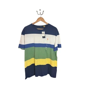 NWT Polo Ralph Lauren Classic Fit Striped T-Shirt Mens XL Extra Large Cotton Tee - Picture 1 of 5