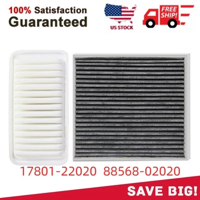 Engine and Cabin Air Filter Kit for Toyota Corolla 2002-2008 Matrix 03-08 1.8L - Image 1 of 3