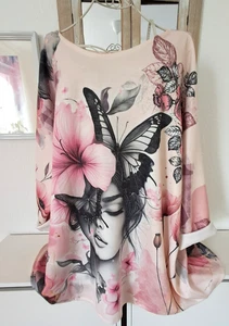 Pullover  Sweatshirt  Longshirt Langarmshirt onesize Gr ca ,48,50,52  XXL,3XL - Bild 1 von 4