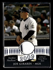 2009 Topps Yankee Stadium Opening Day Joe Girardi Game Used Relic FX2171 - Picture 1 of 2