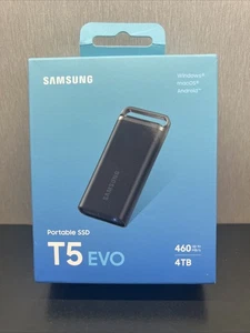 Samsung T5 EVO 4TB USB-C Portable External SSD - Black (MU-PH4T0S/AM) - Bild 1 von 5