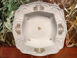 ROSENTHAL Germany  SANSSOUCI  Weiß goldene Blume - große Servierschüssel 28x28cm - Picture 1 of 6