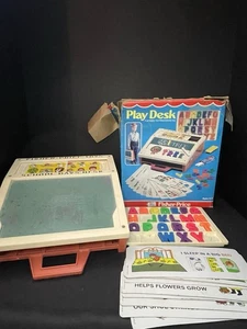 Vintage 1972 Fisher Price School Days Portable Play Desk Magnets Trace Cards - Picture 1 of 13