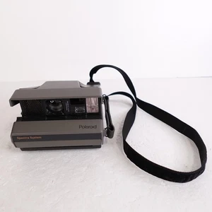 Vintage Polaroid Spectra System Instant Film Camera Autofocus Flash Gray Strap - Picture 1 of 8