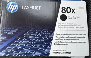 Genuine HP 80X Black Toner - Factory Sealed Box - CF280X - New in Box - Bild 1 von 3