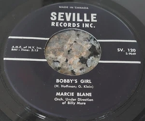 MARCIE BLANE 45 " Bobby's Girl / A Time to Dream " SEVILLE Canada 1962' - Picture 1 of 2