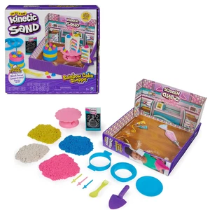 Kinetic Sand Rainbow Cake Shoppe Playset with Tools Sensory Toy for Kids Age 5+ - Picture 1 of 8