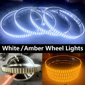 5 filas 15,5"" blanco ámbar cambio de color LED camión coche llanta anillo luces estroboscópicas - Imagen 1 de 11