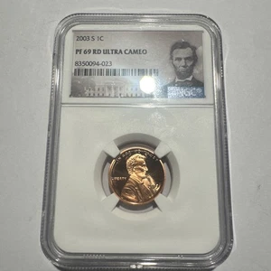2003 S Lincoln Memorial 1C NGC PF 69 RD Ultra Cameo Portrait Label - Picture 1 of 2