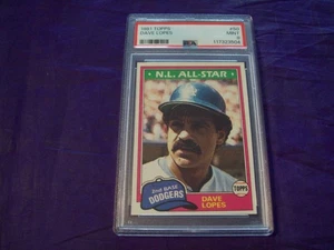 1981 TOPPS #50 DAVE LOPES (DODGERS) PSA 9 - Foto 1 di 2