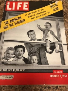 Life Magazin 5. Januar 1953. (DX-59) Family’s Best $15,000 House - Bild 1 von 13
