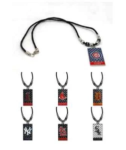 MLB Diamond Plate Rope Necklace - Choose Your Team - Picture 1 of 14