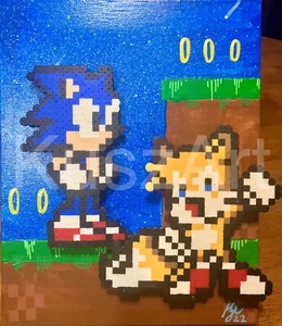 Sonic The Hedgehog And Tails Video Game Art 8x10inch SEGA Genesis - Picture 1 of 3