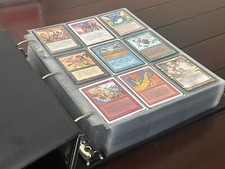 Giant! Old Vintage Magic Gathering Collection Binder Alpha Mtg 1062 Card Lot