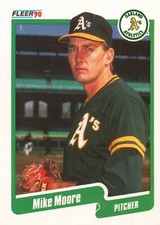 1990 Fleer # 16 Mike Moore Oakland Athletics