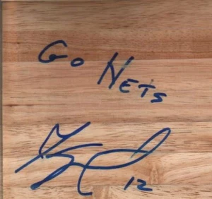 Nenad Krstic Autographed 6x6' Basketball Wood Floorboard Tulsa / NJ Nets - Picture 1 of 1