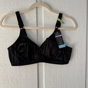 Bali Classic Support Bra Cool Comfort Full Coverage Black 40B MSRP $44.00 - Picture 1 of 5