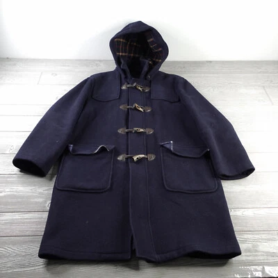Brooks Brothers Wool Winter Duffle Toggle Coat Hooded Flannel Lined Men's Large - Image 1 of 4