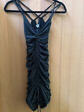 Garage womens size xs dress Little Black stretchy sparkle holiday ruched