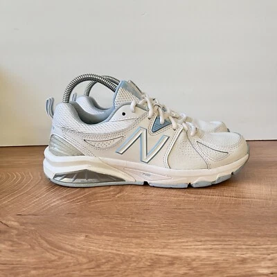 Tênis de corrida New Balance 857 V2 azul claro branco casual feminino tamanho EUA 8.5  - Imagem 1 de 4