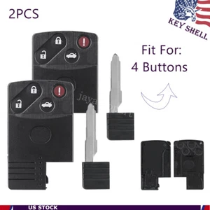 2 Remote Key Fob Shell Case for 2004 2005 2006 2007 2008 2009 - 2011 Mazda RX-8 - Picture 1 of 10