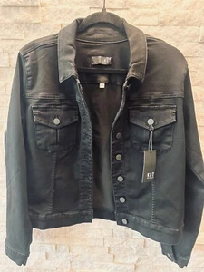KUT Amelia Black Denim Jean Jacket, NWT, Size XL - Picture 1 of 12