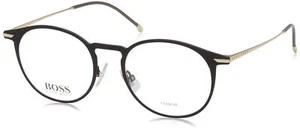 Hugo Boss 1252 003 Matt Schwarz Gold Rund Titan Brille 50-19-150 mit Etui - Bild 1 von 5