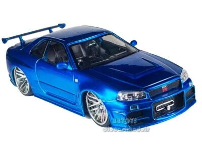 BRIAN'S NISSAN GTR SKYLINE R34 AZUL "RÁPIDO Y FURIOSO" 1/24 JADA 97173 Foto 1 de 4