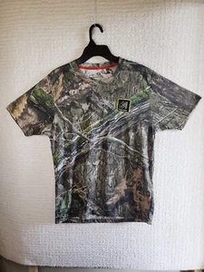Mossy Oak Camo Scent Control Short Sleeve Hunting Cotton T-Shirt Men's M NEW! - Picture 1 of 9