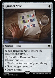 Ransom Note 0046 0046 MTG Commander MKC Rare NP - Picture 1 of 1