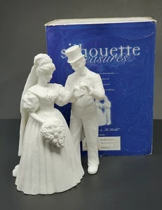 Dept 56 SILHOUETTE TREASURES 'To Have and To Hold' Bride Groom WEDDING Boxed - Picture 1 of 11