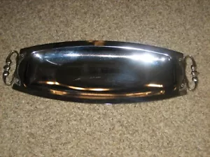 Vintage Kromex Serving Party Tray Platter Dish 17.5" x 6.5" - Picture 1 of 5