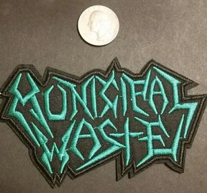 municipal waste patch *** green and black logo **** battle vest *battle jacket - Picture 1 of 1