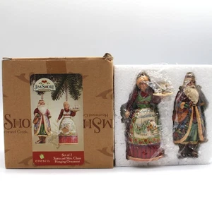 NEW Enesco Jim Shore Santa & Mrs Claus Christmas Ornaments 4005769 -Free US Ship - Picture 1 of 2